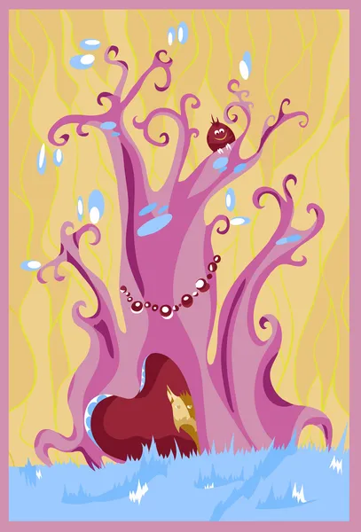 紫妖精の樹 — ストックベクタ