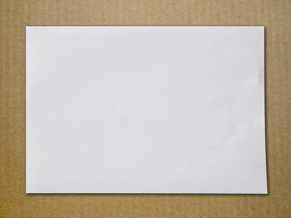 Carta bianca sgualcita vuota — Foto Stock