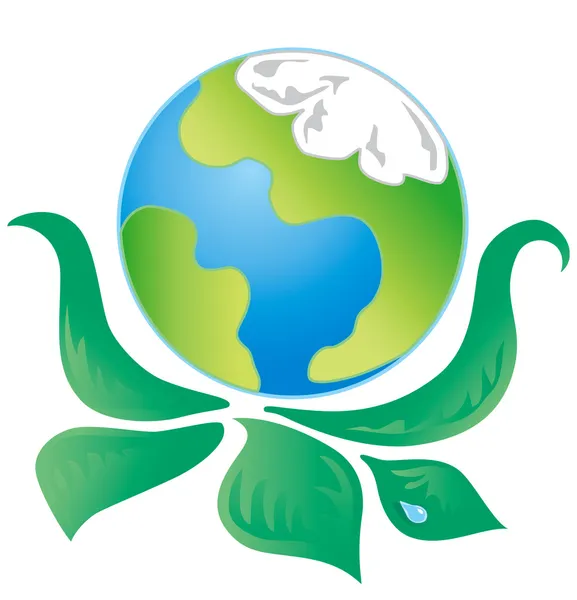 Logo ecologico verde 1 — Vettoriale Stock