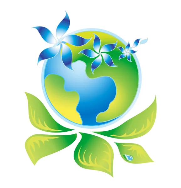 Gröna ekologi logotyp 2 — Stock vektor