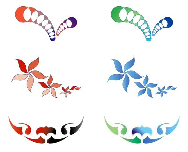 美しいロゴ、色の 2 亜種のセット — ストックベクタ