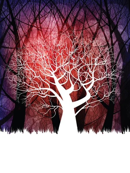 Bannière d'arbre — Image vectorielle