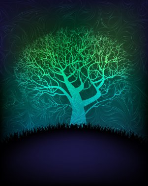 Tree banner clipart