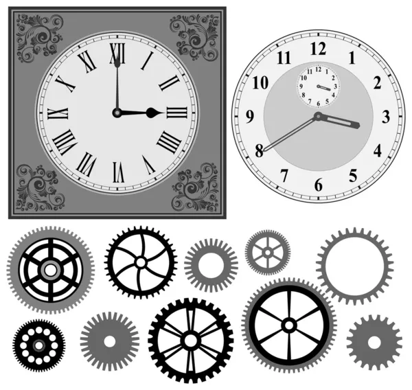Clock collection — Stock Vector
