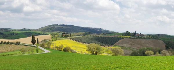 Włoski krajobraz, Toskania — Zdjęcie stockowe