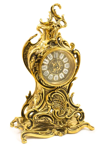 Reloj de mesa antiguo de bronce Fotos de stock