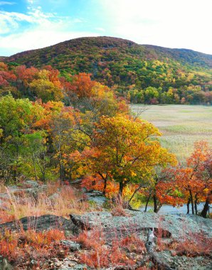 Autumn Mountain with lake clipart