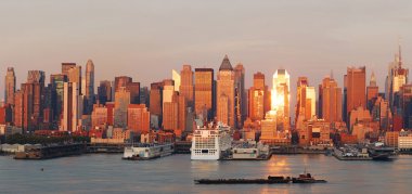 New York City sunset clipart