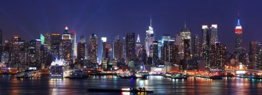 New York City Manhattan skyline panorama clipart
