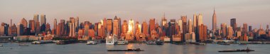 New York City Manhattan skyline panorama clipart