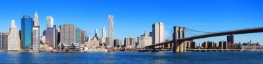 New York City Manhattan skyline panorama clipart