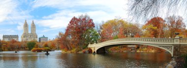 New York City Manhattan Central Park panorama at Autumn clipart