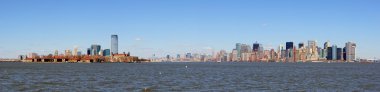 New jersey ve new York'un manhattan skyline panorama