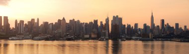 New york city gündoğumu panorama