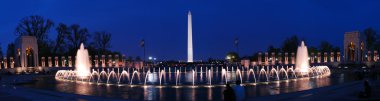 Washington monument panorama, Washington DC. clipart