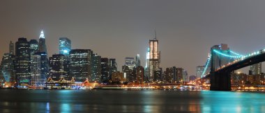 NEW YORK CITY NIGHT PANORAMA clipart