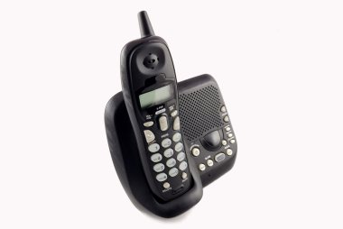 Cordless phone with dock station clipart