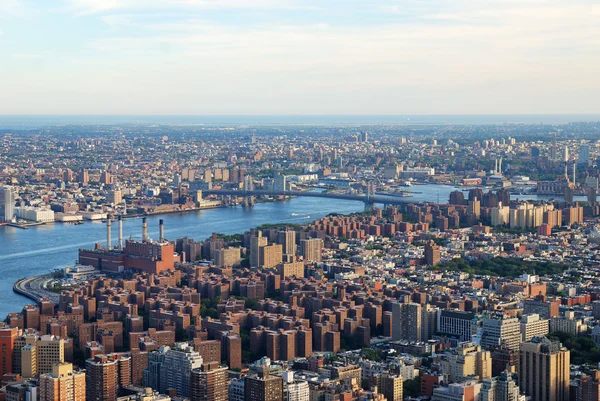 Нью-Йорк Сити Манхэттен вид с воздуха — стоковое фото