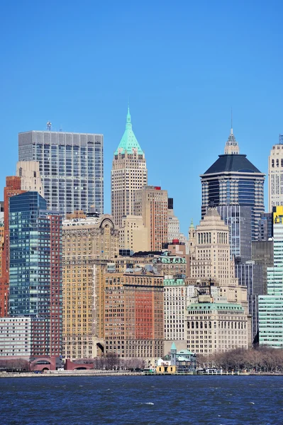 Skyskraporna i new Yorks manhattan — Stockfoto
