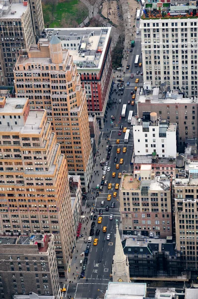 New York Manhattan street vue aérienne — Photo