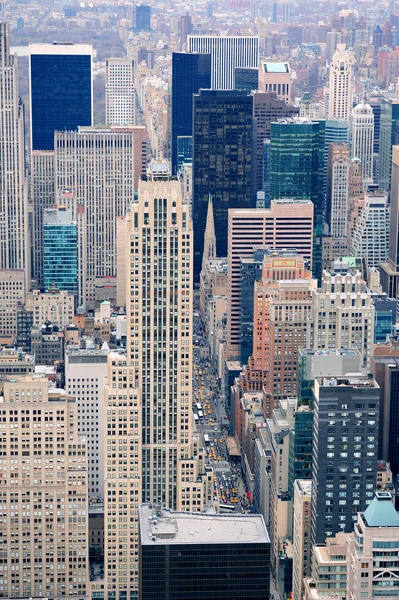 Nova Iorque Manhattan rua vista aérea — Fotografia de Stock