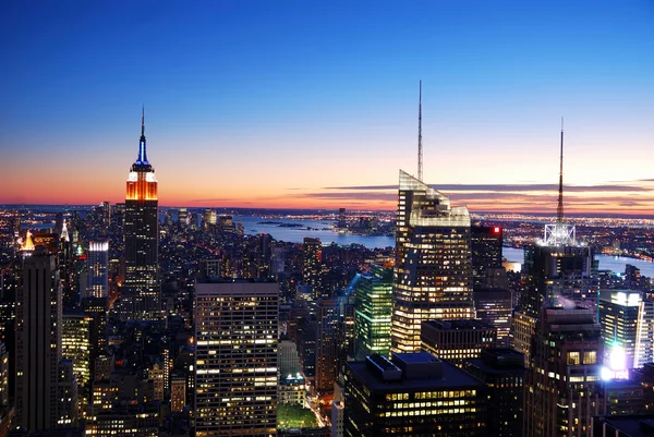 ニューヨーク市マンハッタン スカイライン空中ビュー — ストック写真