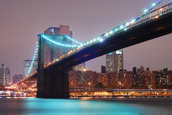 纽约市布鲁克林大桥 — 图库照片