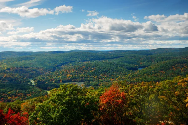 Herfst bergpanorama piek weergave — Stockfoto