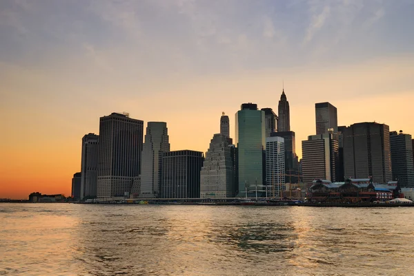New york város naplemente — Stock Fotó