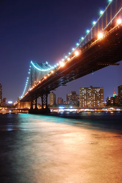 Манхэттенский мост через Гудзон — стоковое фото