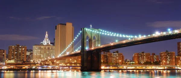 Most Brookliński, Nowym Jorku manhattan — Zdjęcie stockowe