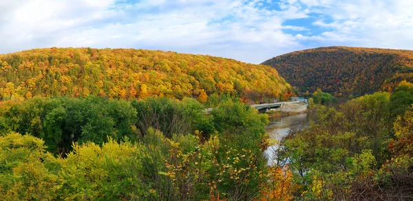 Panorama Delaware Water Gap in autunno — Foto Stock