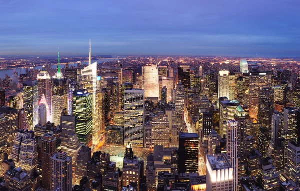 ニューヨーク市マンハッタンのタイムズスクエア夜 — ストック写真
