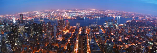 纽约市天际线全景 — 图库照片