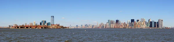 New jersey i new york city manhattan panorama pejzaż — Zdjęcie stockowe