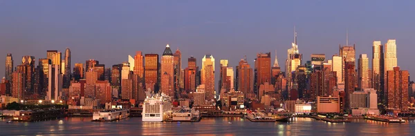 Urban City Panorama, Nova Iorque Manhattan — Fotografia de Stock