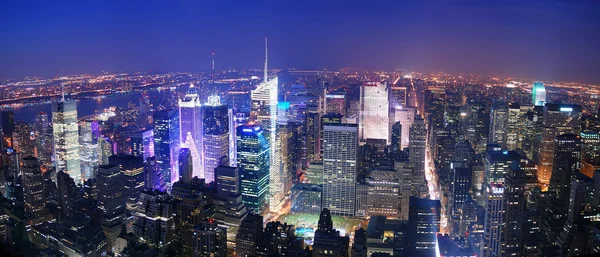 Nowym Jorku manhattan razy kwadrat panoramę ptaka — Zdjęcie stockowe