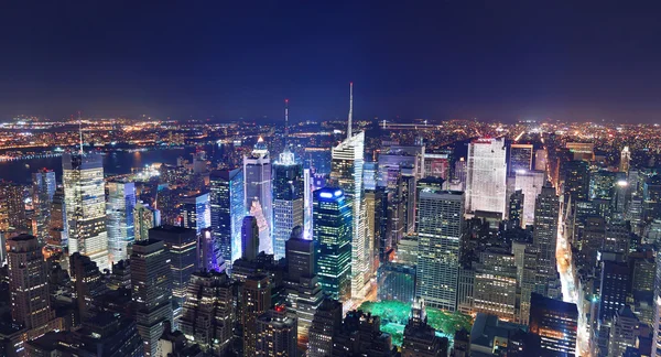 Манхэттенская панорама Нью-Йорка Лицензионные Стоковые Фото
