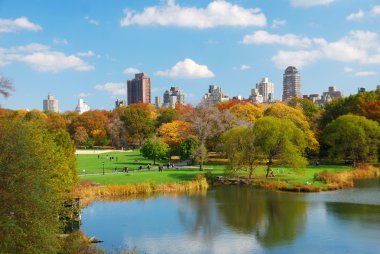 New York'un manhattan central Park'ta sonbahar