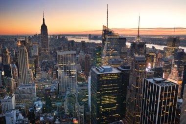 New York Şehri Manhattan ufuk çizgisi