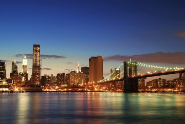 Manhattan skyline in New York City clipart