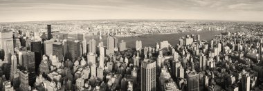 New York City Manhattan panorama aerial view clipart