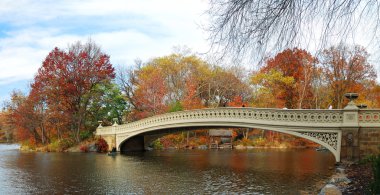 New York'un manhattan central park panorama sonbahar