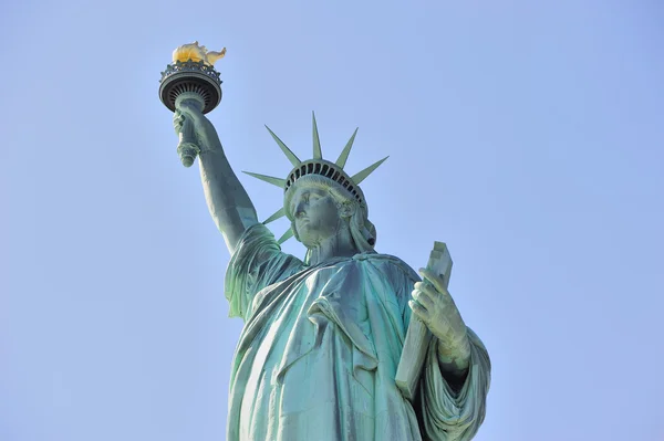 Staty av liberty närbild i new Yorks manhattan — Stockfoto
