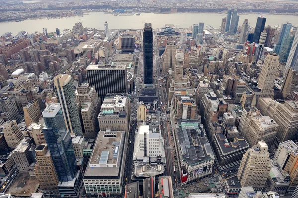 Nova Iorque Manhattan rua vista aérea — Fotografia de Stock