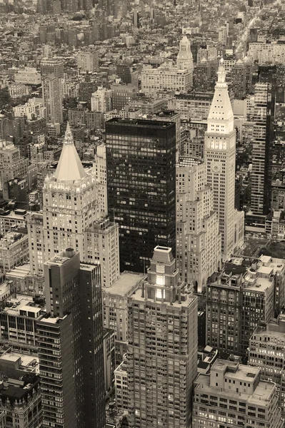 New York Manhattan centre-ville en noir et blanc — Photo