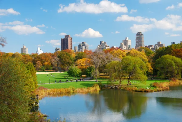 New Yorku manhattan central parku na podzim — Stock fotografie