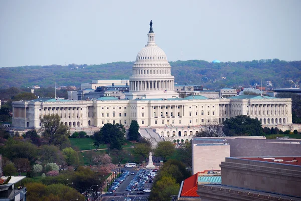 Capitólio colina edifício vista aérea, Washington DC — Fotografia de Stock