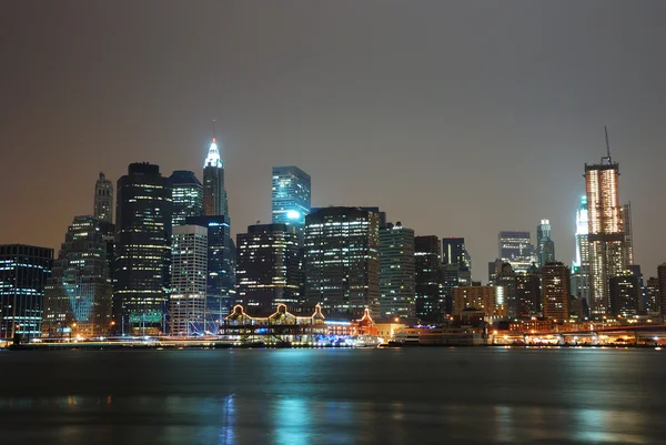 De skyline van de stad van Manhattan, new york city — Stockfoto