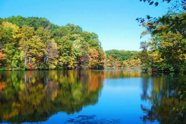 Autumn Mountain with lake — Stock Photo, Image